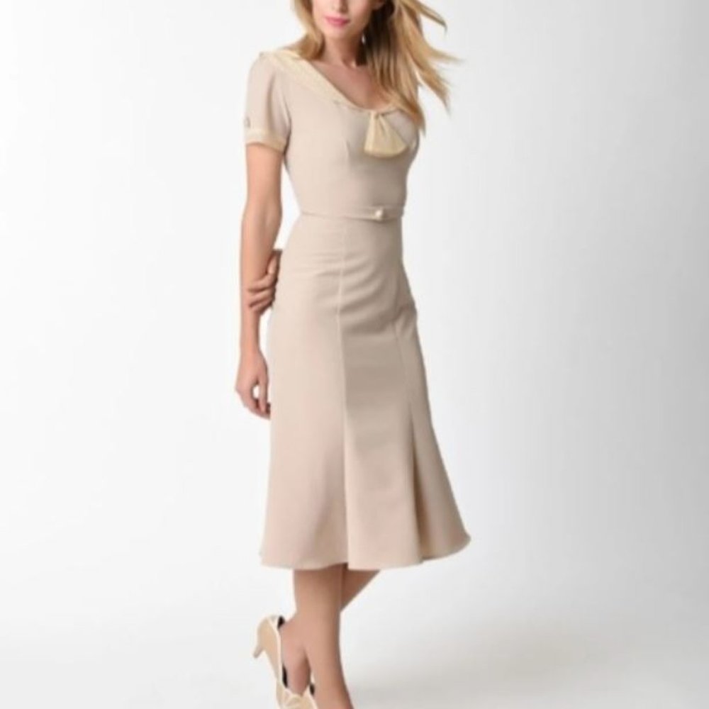 Beige Stop Staring! Raileen dress